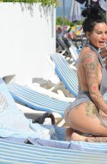JEMMA LUCY in Swimsuit at a Pool in Lanzarote 11/15/2017