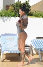 JEMMA LUCY in Swimsuit at a Pool in Lanzarote 11/15/2017