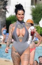 JEMMA LUCY in Swimsuit at a Pool in Lanzarote 11/15/2017