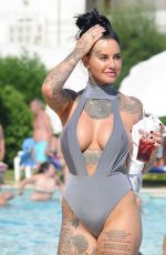 JEMMA LUCY in Swimsuit at a Pool in Lanzarote 11/15/2017