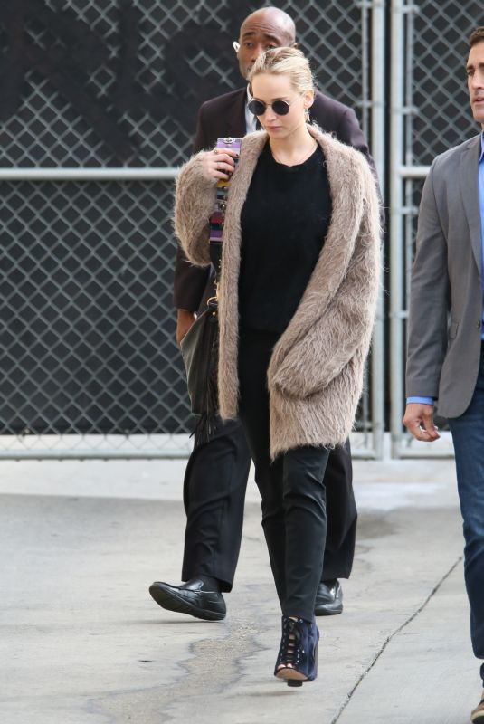 JENNIFER LAWRENCE Leaves Jimmy Kimmel Live in Los Angeles 11/02/2017