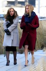 JENNIFER LOPEZ and LEAH REMINI on the Set of Second Act in New York 11/27/2017