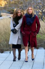 JENNIFER LOPEZ and LEAH REMINI on the Set of Second Act in New York 11/27/2017