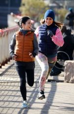 JENNIFER LOPEZ and VANESSA HUDGENS on the Set of Second Act in New York 11/27/2017