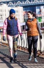 JENNIFER LOPEZ and VANESSA HUDGENS on the Set of Second Act in New York 11/27/2017