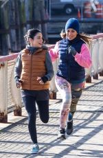 JENNIFER LOPEZ and VANESSA HUDGENS on the Set of Second Act in New York 11/27/2017