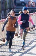 JENNIFER LOPEZ and VANESSA HUDGENS on the Set of Second Act in New York 11/27/2017