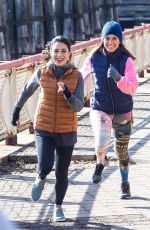 JENNIFER LOPEZ and VANESSA HUDGENS on the Set of Second Act in New York 11/27/2017