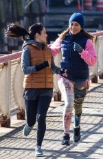 JENNIFER LOPEZ and VANESSA HUDGENS on the Set of Second Act in New York 11/27/2017