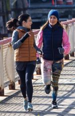 JENNIFER LOPEZ and VANESSA HUDGENS on the Set of Second Act in New York 11/27/2017
