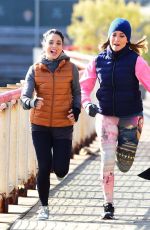 JENNIFER LOPEZ and VANESSA HUDGENS on the Set of Second Act in New York 11/27/2017