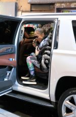 JENNIFER LOPEZ in Faux Fur Coat Arrives at a Gym in New York 11/10/2017