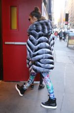 JENNIFER LOPEZ in Faux Fur Coat Arrives at a Gym in New York 11/10/2017
