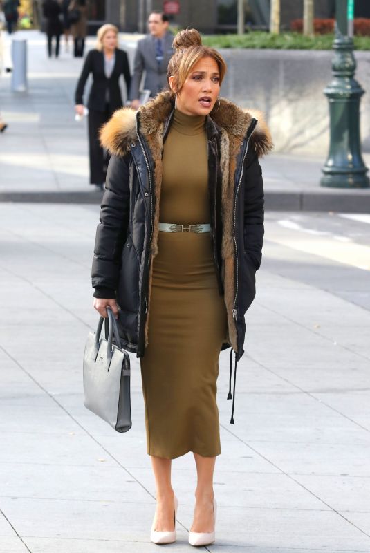 JENNIFER LOPEZ on the Set of Second Act in New York 11/28/2017
