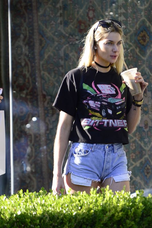 JESSICA HART in Denim Shorts Out in Los Angeles 11/10/2017