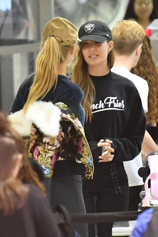 JOSEPHINE SKRIVER and ROMEE STRIJD at LAX Airport in Los Angeles 11/08/2017