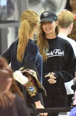 JOSEPHINE SKRIVER and ROMEE STRIJD at LAX Airport in Los Angeles 11/08/2017