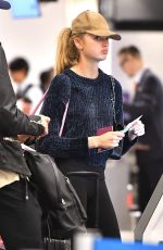 JOSEPHINE SKRIVER and ROMEE STRIJD at LAX Airport in Los Angeles 11/08/2017