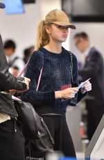 JOSEPHINE SKRIVER and ROMEE STRIJD at LAX Airport in Los Angeles 11/08/2017