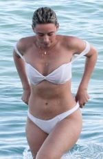 JULIEANNA YESJULZ GODDARD in Bikini at a Beach in Miami 11/25/2017