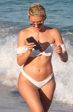 JULIEANNA YESJULZ GODDARD in Bikini at a Beach in Miami 11/25/2017