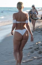 JULIEANNA YESJULZ GODDARD in Bikini at a Beach in Miami 11/25/2017