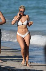 JULIEANNA YESJULZ GODDARD in Bikini at a Beach in Miami 11/25/2017