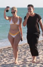 JULIEANNA YESJULZ GODDARD in Bikini on the Beach in Miami 11/26/2017