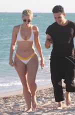 JULIEANNA YESJULZ GODDARD in Bikini on the Beach in Miami 11/26/2017