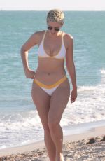 JULIEANNA YESJULZ GODDARD in Bikini on the Beach in Miami 11/26/2017