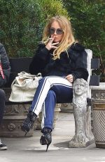 JUNO TEMPLE Taking a Smoke Break Outside of Bowery Hotel in New York 11/16/2017