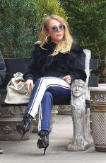 JUNO TEMPLE Taking a Smoke Break Outside of Bowery Hotel in New York 11/16/2017