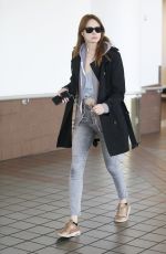 KAREN GILLAN at LAX Airport in Los Angeles 11/23/2017