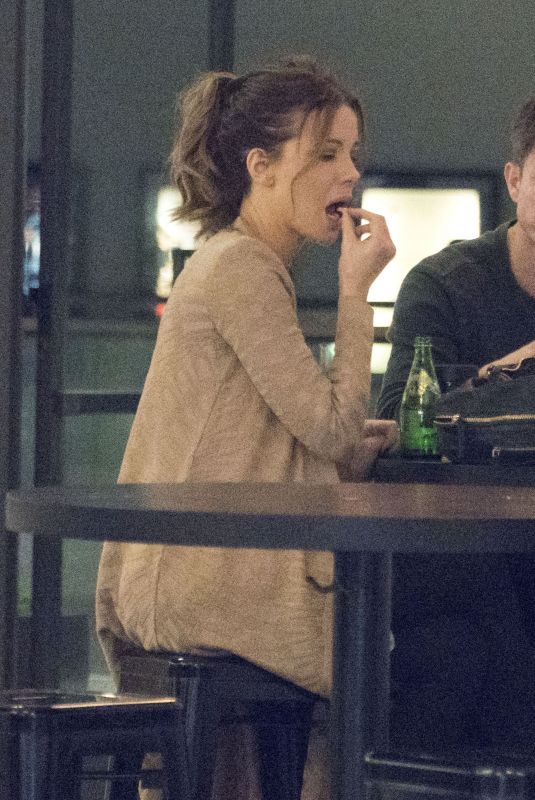 KATE BECKINSALE and Matt Rife at Century City Mall 11/19/2017