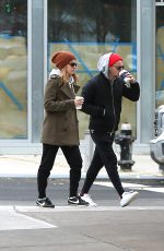 KATE MARA and Jamie Bell Out for Coffee in New York 11/14/2017