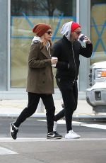 KATE MARA and Jamie Bell Out for Coffee in New York 11/14/2017