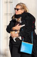 KATE MOSS Out with Her Dog in London 11/23/2017