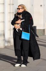 KATE MOSS Out with Her Dog in London 11/23/2017