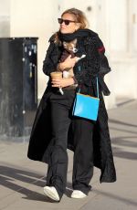 KATE MOSS Out with Her Dog in London 11/23/2017