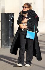 KATE MOSS Out with Her Dog in London 11/23/2017