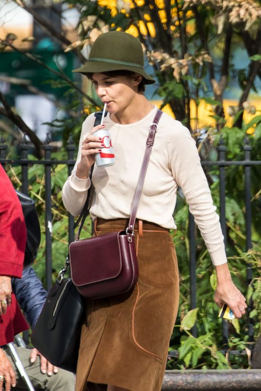 KATIE HOLMES Out and About in New York 11/05/2017