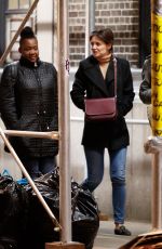 KATIE HOLMES Out in New York 11/01/2017