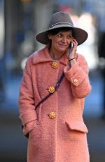 KATIE HOLMES Out Shopping in New York 11/28/2017