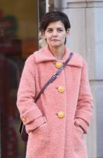 KATIE HOLMES Out Shopping in New York 11/28/2017