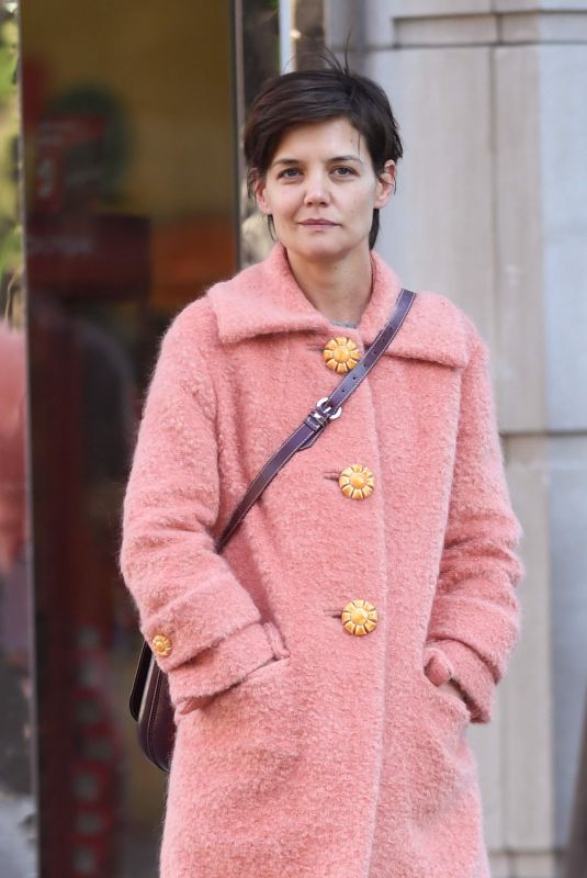 KATIE HOLMES Out Shopping in New York 11/28/2017