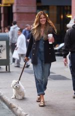 KELLY BENSIMON Out with Her Dog in New York 11/09/2017