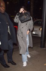 KENDALL JENNER Arrives at China Tang in London 11/16/2017