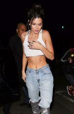 KENDALL JENNER at Petite Taqueria in West Hollywood 11/02/2017