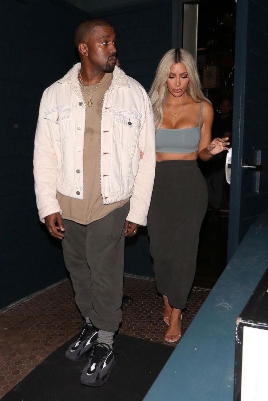 KIM KARDASHIAN and Kanye West at Kendall’s Jenner Birthday Party at Petite Taqueria in West Hollywood 11/02/2017