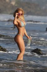 KINDLY MEYERS in Bikini at 138 Water Photoshoot at a Beach in Malibu 11/21/2017
